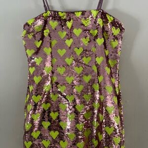 Sequin Heart Pattern Dress